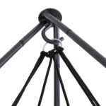 Hangout Pod Grey & Black Circular Hammock Bed with Stand - Image 8