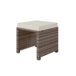 8 Seater Brown Rattan Cube Garden Dining Set - Parasol Included - Fortrose - Image 4