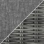 Reclining Rattan Garden Sun Lounger Set with Table and Footstools - Dark Grey - Aspen - Image 4