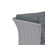 5 Seater Grey Rattan Garden Corner Sofa and Table Set - Aspen - Image 5