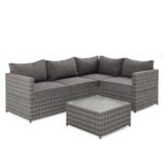 4 Seater Grey Rattan Garden Corner Sofa Set - Fortrose - Image 5