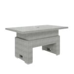 8 Seater Grey Rattan Garden Corner Dining Sofa Set with Height Adjustable Table - Fortrose - Image 5