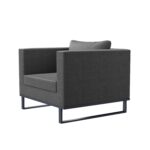 5 seater Grey Outdoor Garden Waterproof Fabric Corner Sofa Chair and Table Set - Como - Image 7