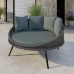 Grey Round Rope Effect Garden Day Bed - Como - Image 4