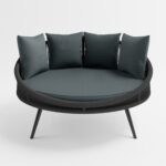 Grey Round Rope Effect Garden Day Bed - Como - Image 3
