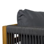 4 Seater Grey Rope Garden Sofa Set - Como - Image 6