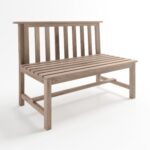 2 Seater Wooden Garden Bench - 110 x 85 cm - Como - Image 2