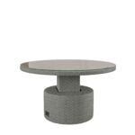 8 Seater Rattan Modular Circular Dining Sofa Set with Height Adjustable Table - Fortrose - Image 5