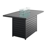 6 Seater Grey Aluminium & Rope Dining Set with Firepit Table - Como - Image 3