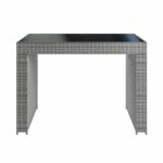 6 Stools Garden Bar Cube Set in Natural Rattan - Fortrose - Image 6