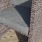 10 Seater Dark Grey Rattan Cube Garden Dining Set - Fortrose - Image 4