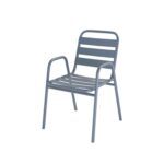 4 Seater Grey Aluminium Garden Dining Set - Como - Image 6