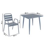 4 Seater Grey Aluminium Garden Dining Set - Como - Image 7