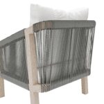 2 Seater Solid Natural Teak Wood & Rope Garden Bistro Set - Aspen - Image 7