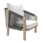 2 Seater Solid Natural Teak Wood & Rope Garden Bistro Set - Aspen - Image 6