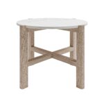 2 Seater Solid Natural Teak Wood & Rope Garden Bistro Set - Aspen - Image 5