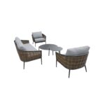 4 Seater Garden Sofa Set with Wicker Woven Chairs & 2 Tables - Como - Image 5