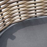 6 Seater Garden Dining Set with Woven Wicker Chairs & Stone Table Top - Image 7