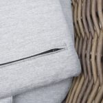 6 Seater Garden Dining Set with Woven Wicker Chairs & Stone Table Top - Image 6