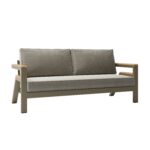5 Seater Iroko Wood & Aluminum Garden Sofa Set - Como - Image 3