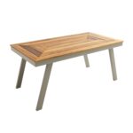 5 Seater Iroko Wood & Aluminum Garden Sofa Set - Como - Image 4