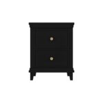Black 2 Drawer Bedside Table - Georgia - Image 6