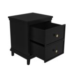 Black 2 Drawer Bedside Table - Georgia - Image 5