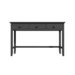 Grey Painted Dressing Table with 3 Drawers - Harper - Image 3
