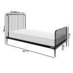 Black Metal Small Double Bed Frame - Jackson - Image 2