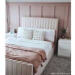 Side Opening Pink Velvet Double Ottoman Bed - Khloe - Image 2