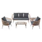 5 Seater Rattan Garden Sofa Set - Como - Image 6