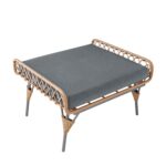 3 Seater Rattan Garden Sofa Set with Footstool - Como - Image 4