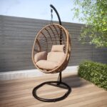 GRADE A1 - Wicker Garden Egg Swing Chair - Como - Image 2