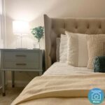 Beige Velvet Double Ottoman Bed with Curved Headboard - Milania - Image 4