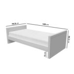 Light Grey Pine Wood Convertible 2-in-1 Cot Bed - Mason - Image 8