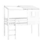 House Mid Sleeper Bed in White - Oakley - Image 2