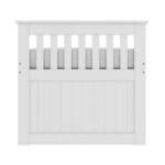 Single White Wooden Guest Bed with Storage and Trundle - Oxford - Image 2