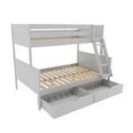 Parker Grey Triple Bunk Bed with Trundle Drawer - Image 3