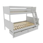 Parker Grey Triple Bunk Bed with Trundle Drawer - Image 2