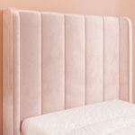 Pink Velvet Single Bed Frame with Storage Drawer - Phoebe - Image 3