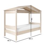 Single House Bed Frame in Pine - Remy - Image 4