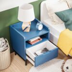 Kids Blue Bedside Table with Drawer - Rueben - Image 5