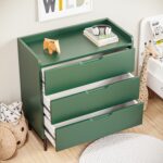 Kids Green Chest of 3 Drawers - Rueben - Image 5