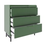 Kids Green Chest of 3 Drawers - Rueben - Image 2