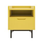 Kids Yellow Bedside Table with Drawer - Rueben - Image 3