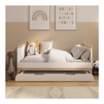 White and Wood Convertible Cot Bed with Drawer Storage - Rue - Image 6