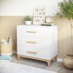 White and Wood Baby Changing Table with Drawers - Rue - Image 6