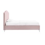 LPD Pink Velvet Single Bed - Willow - Image 2