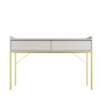 Beige Modern Dressing Table with 2 Drawers - Zion - Image 6