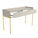 Beige Modern Dressing Table with 2 Drawers - Zion - Image 5